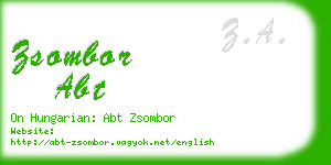 zsombor abt business card